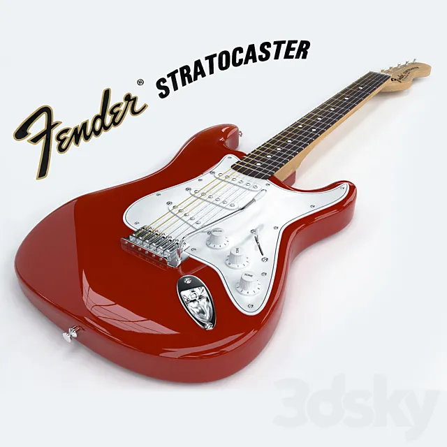 Fender Stratocaster Guitar 3DModel