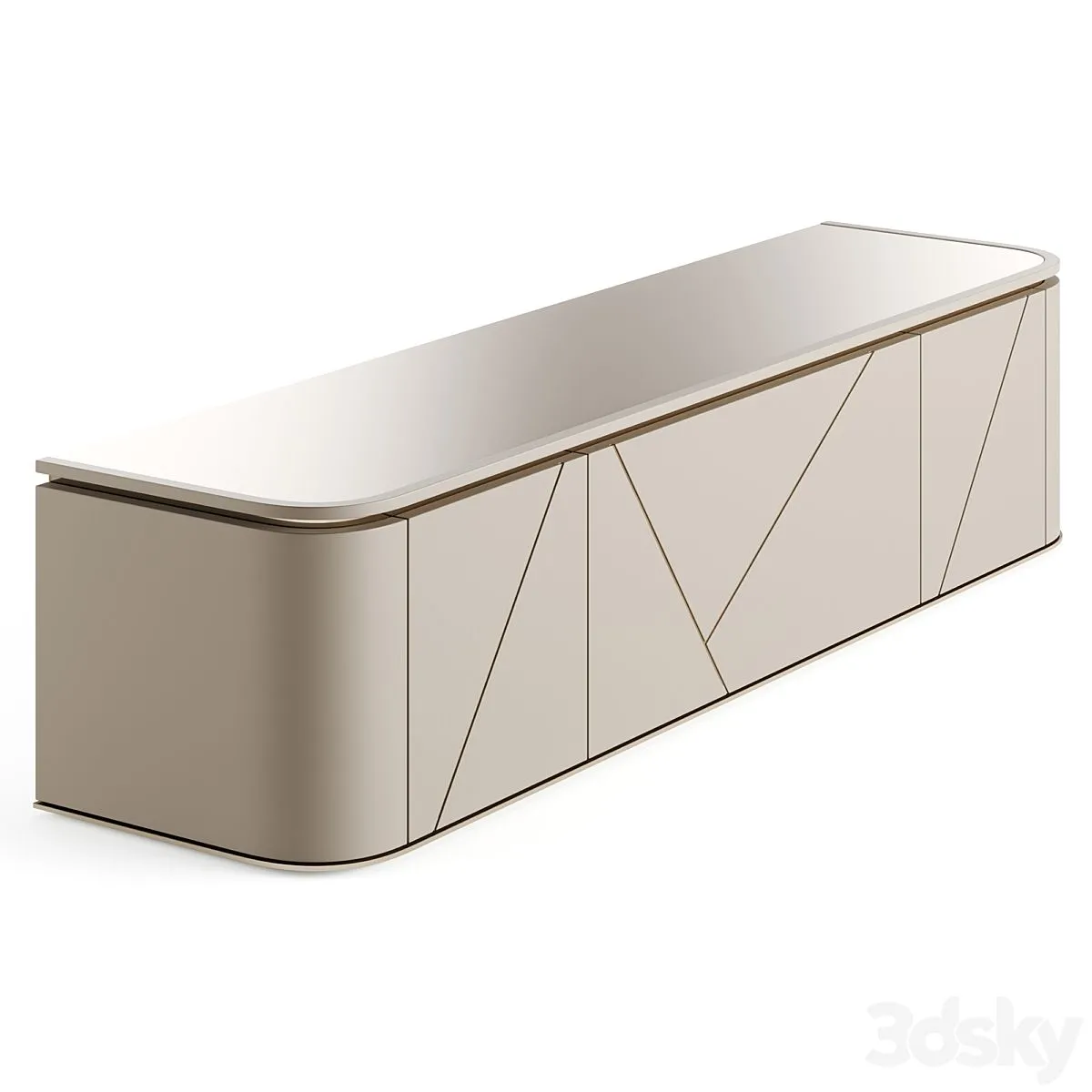 Fendi ANTIUS Low Cabinet Lacquer 3D Model Fendi ANTIUS Low Cabinet Lacquer 3D Model