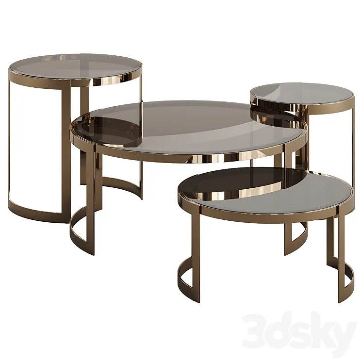 FENDI ANYA GLASS 2021 COFFEE TABLE 3D Model Free Download
