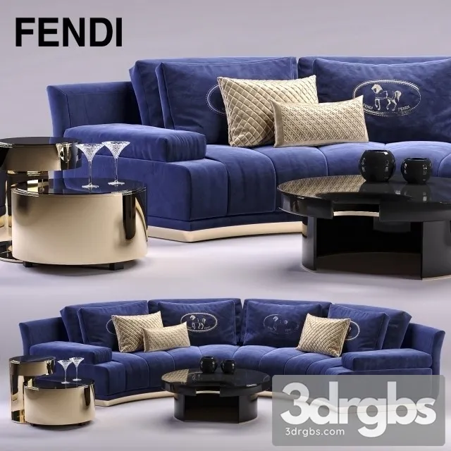 Fendi Artu Sofa 01 3D Model Download Fendi Artu Sofa 01 3D Model Download