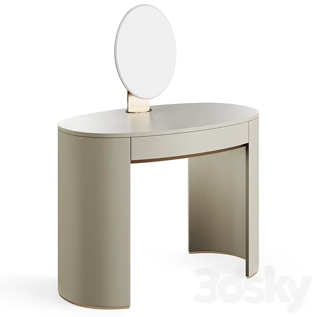 Fendi Asja Lady Desk With Mirror 3D Model
