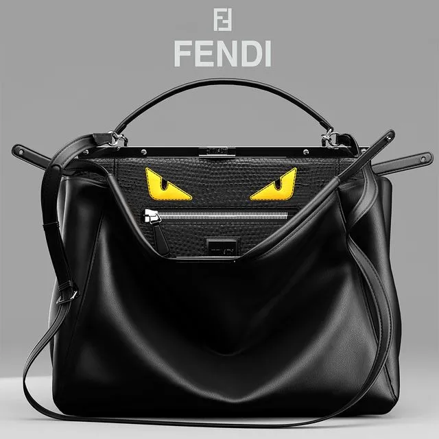 Fendi bag peekaboo 3D Model Fendi bag peekaboo 3D Model