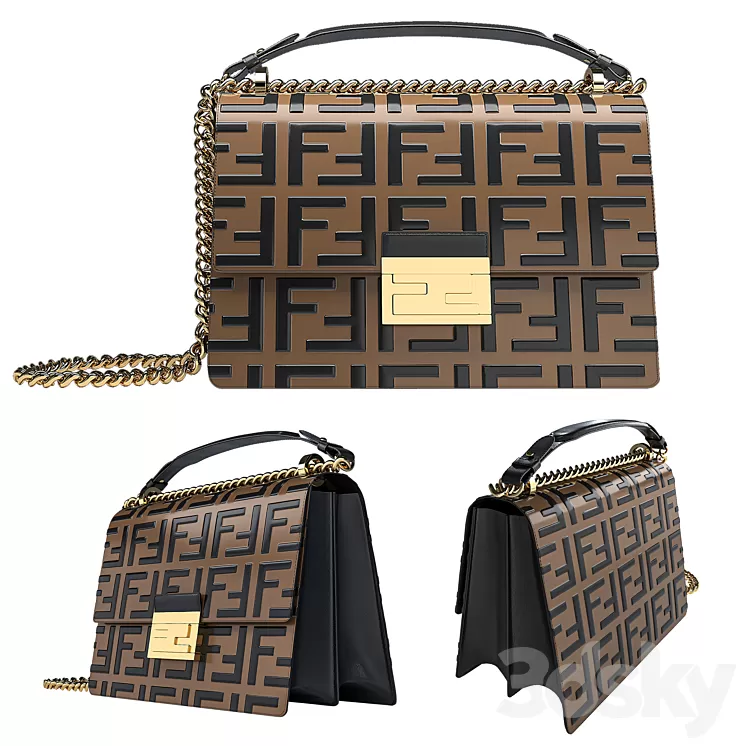 Fendi bags KAN U 3D Model Fendi bags KAN U 3D Model