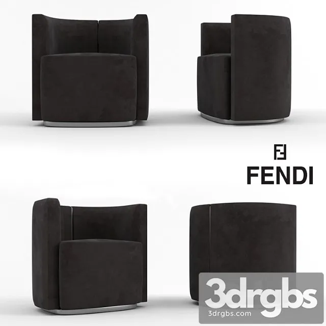 Fendi camilla armchair 3D Model Download