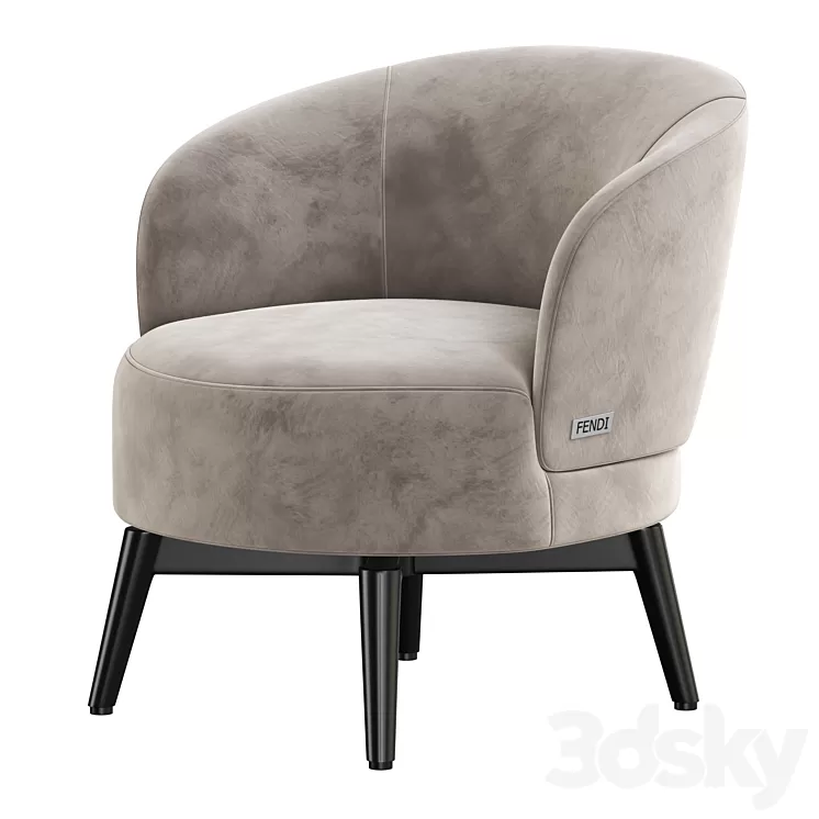 Fendi Casa Armchair 3D Model Free Download