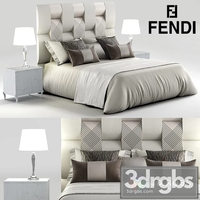 Fendi Casa Astoria Bed 3D Model Download