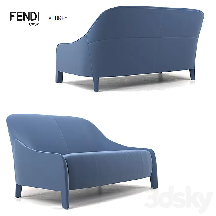 Fendi casa – Audrey Loveseat 3D Model