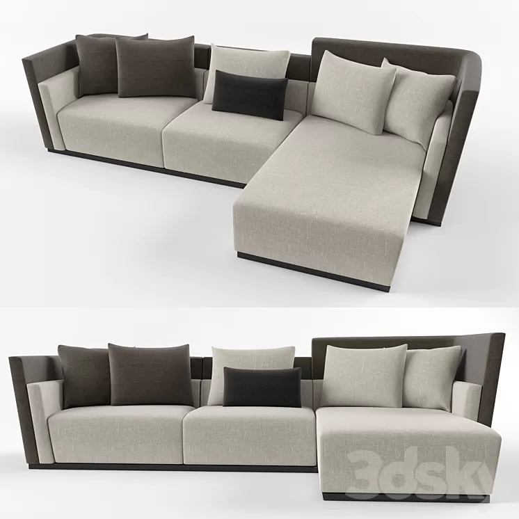 Fendi casa borromini sofa 3D Model