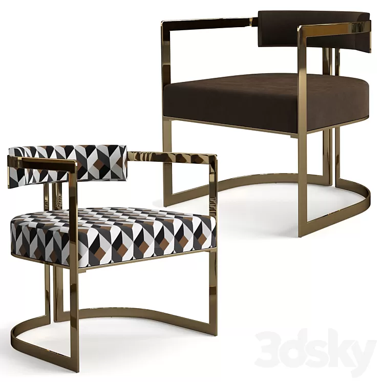 Fendi Casa brigitte armchair 3D Model Fendi Casa brigitte armchair 3D Model