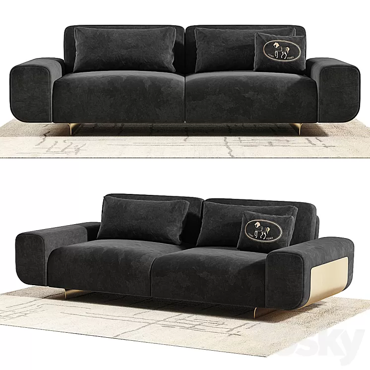 Fendi Casa Camelot Sofa 3D Model Fendi Casa Camelot Sofa 3D Model