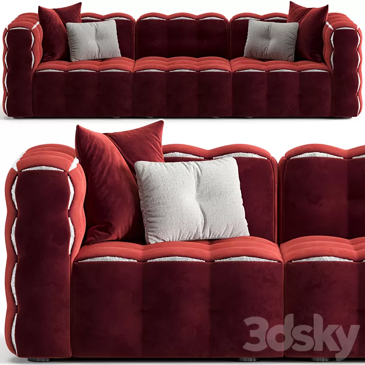 Fendi Casa Fun Sofa 3D Model Free Download