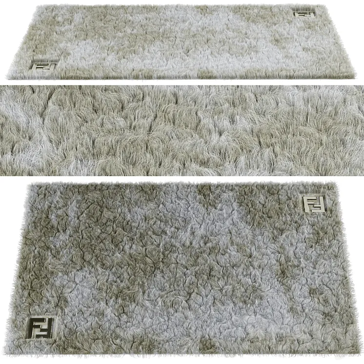 FENDI CASA INDIA COLLECTION RUG 3D Model Free Download