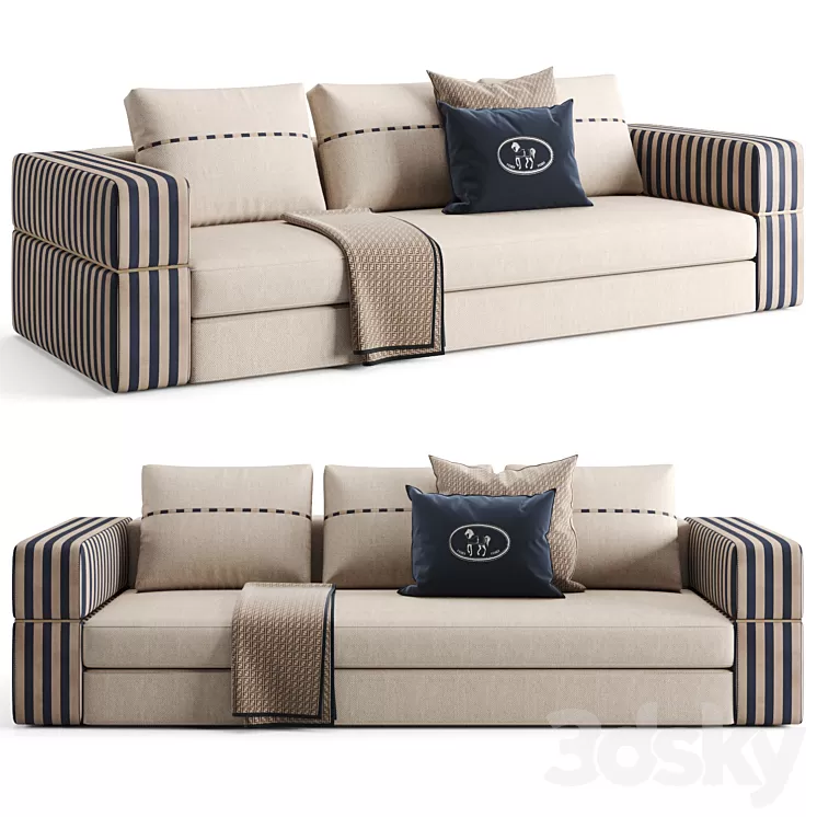 Fendi Casa Lambert Sofa 3D Model
