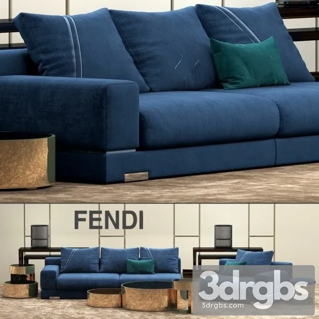 Fendi Casa Madison Sofa 01 3D Model Download Fendi Casa Madison Sofa 01 3D Model Download