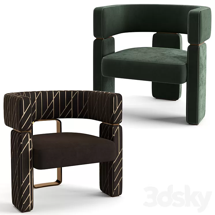 Fendi Casa Margaret armchair 3D Model Fendi Casa Margaret armchair 3D Model