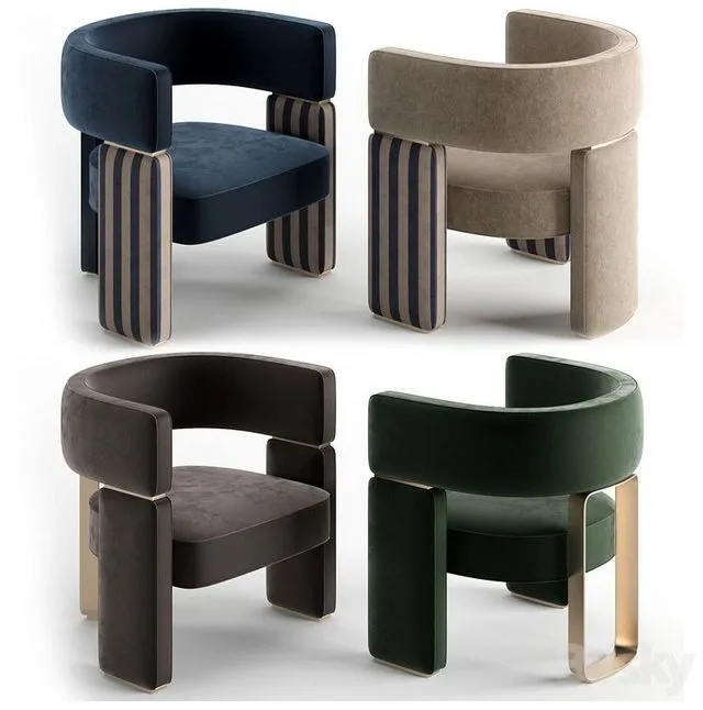 Fendi Casa Margaret Small Armchair 3D Model