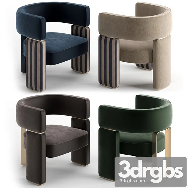 Fendi casa margaret small armchair 3D Model Download