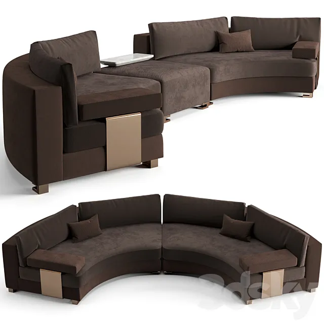 Fendi Casa Moore round sofa 3DModel Fendi Casa Moore round sofa 3DModel