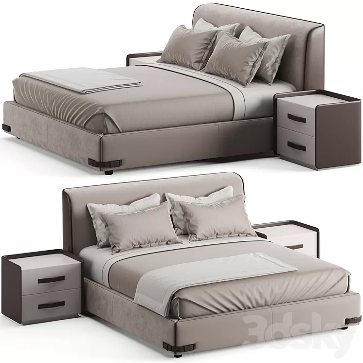 Fendi Casa Soho Bed 3D Model Free Download