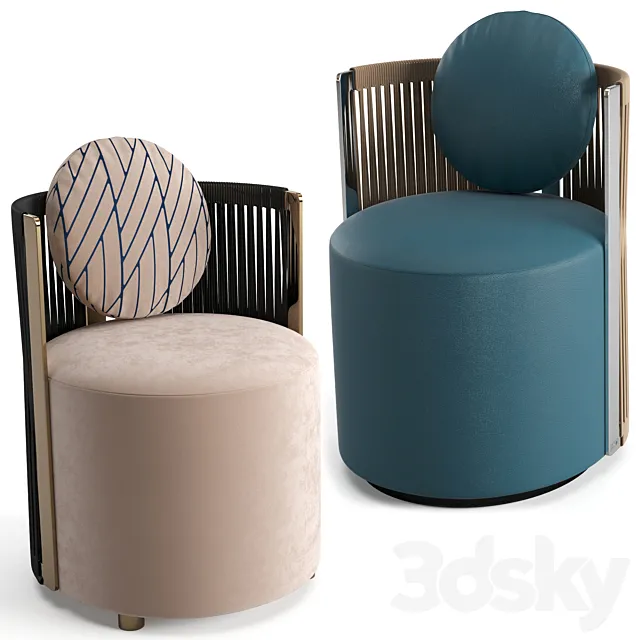 Fendi Casa Thea armchair leather 3D Model Fendi Casa Thea armchair leather 3D Model