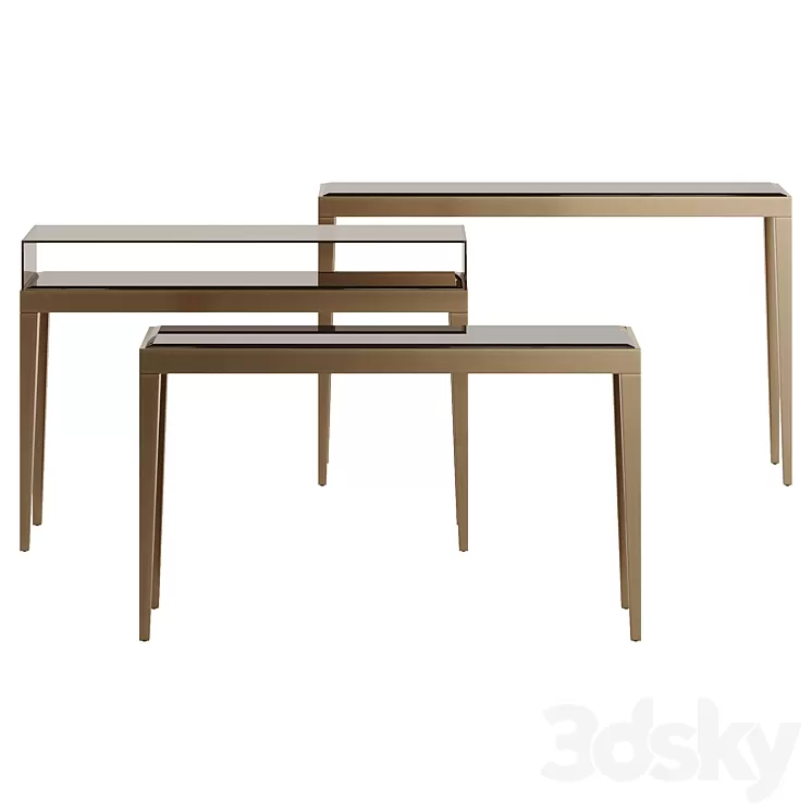 Fendi Dedalo 2022 Metal Console 3D Model Fendi Dedalo 2022 Metal Console 3D Model