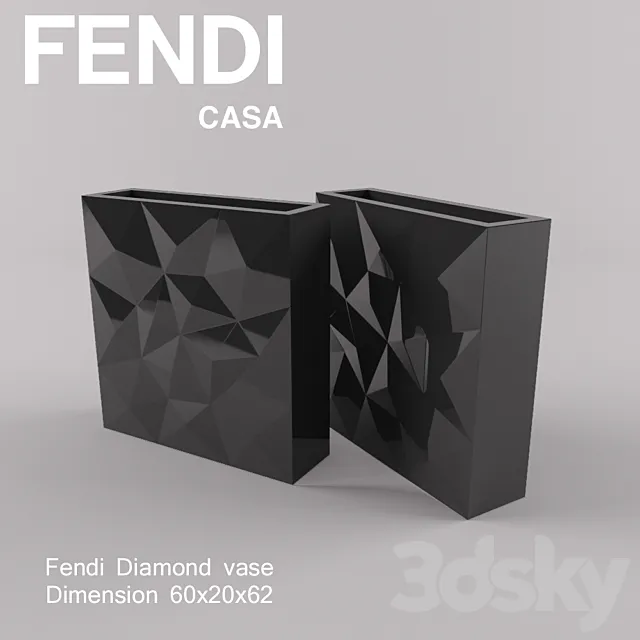 Fendi Diamond Vase 3DModel