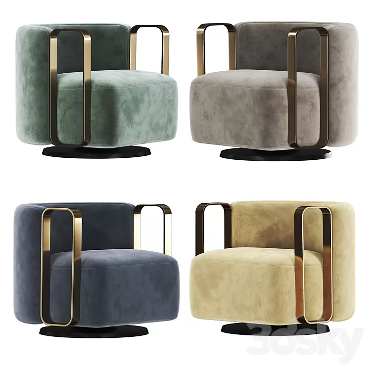 Fendi Kelly BRACELET ARMCHAIR 3D Model Fendi Kelly BRACELET ARMCHAIR 3D Model