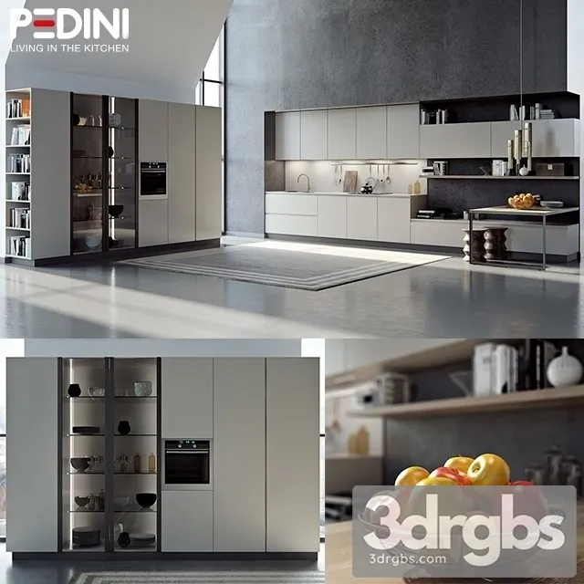 Fendi Moderm Kitchen 3D Model Download