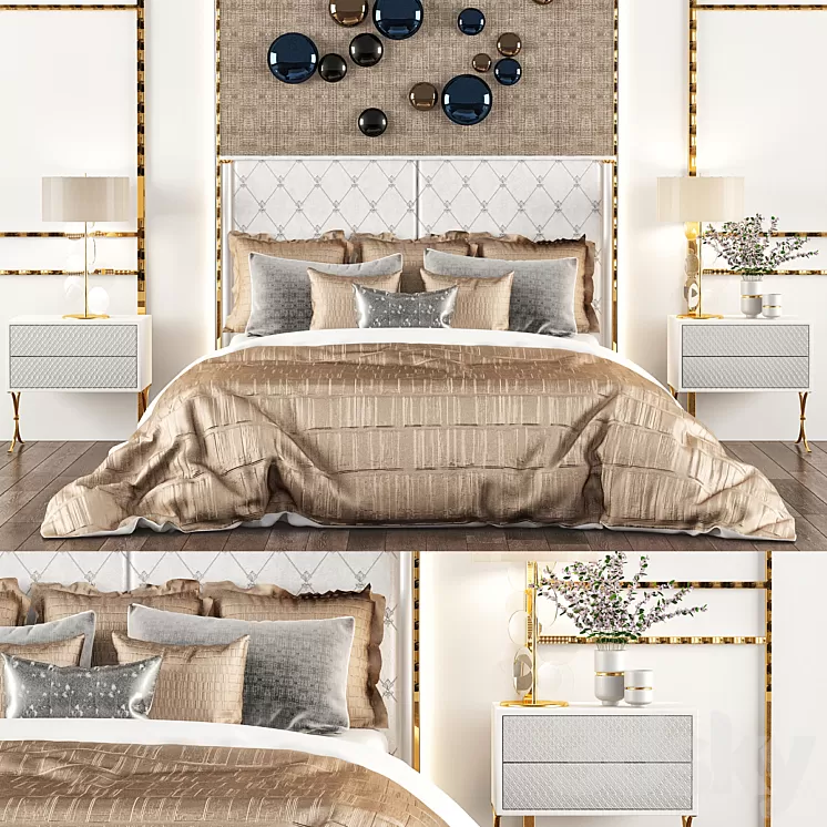 Fendi montgomery bed 3D Model