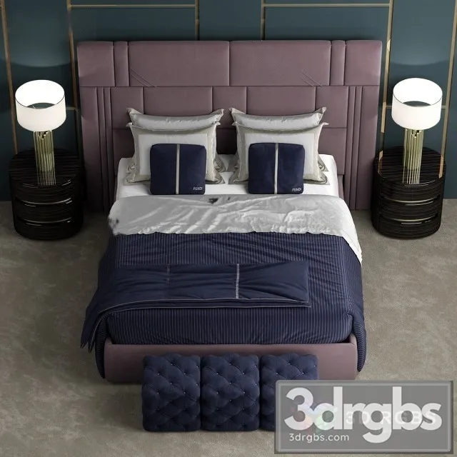 Fendi Nabucco Bed 3D Model Download Fendi Nabucco Bed 3D Model Download