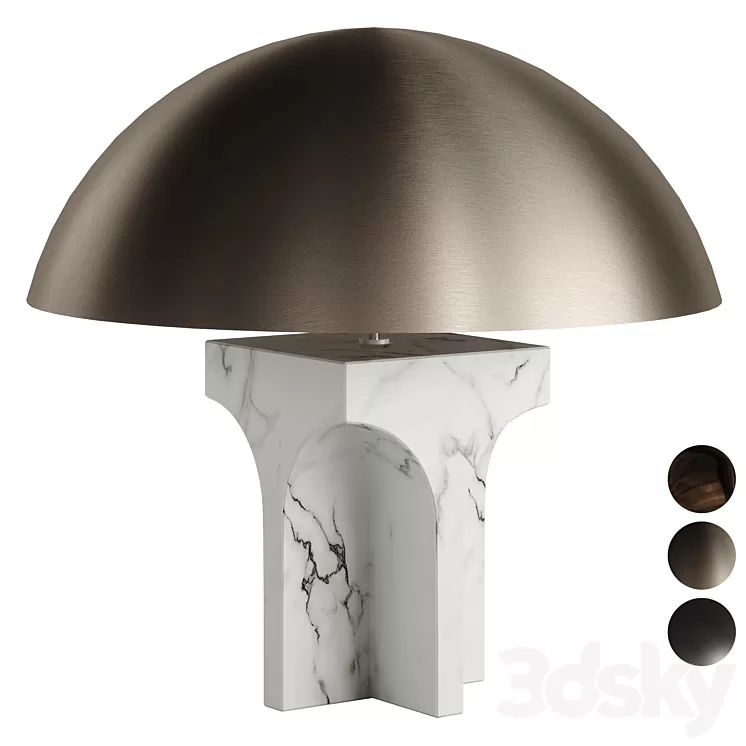 FENDI ROXIE TABLE LAMP CARRARA WHITE MARBLE 3D Model FENDI ROXIE TABLE LAMP CARRARA WHITE MARBLE 3D Model