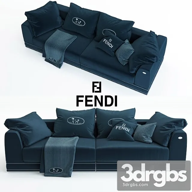 Fendi Tudor Sofa 3D Model Download Fendi Tudor Sofa 3D Model Download