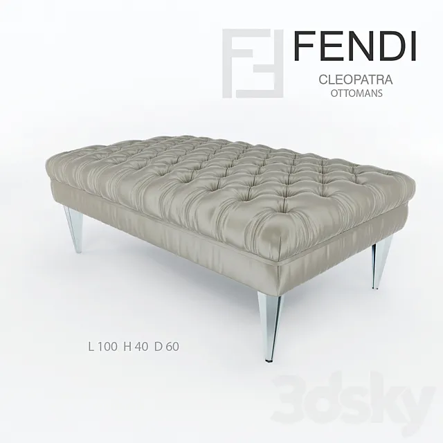 Fendi_Cleopatra_Ottomans 3DModel Fendi_Cleopatra_Ottomans 3DModel