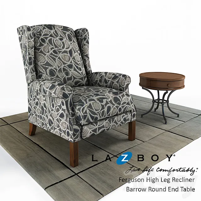 Ferguson High Leg Recliner – La-Z-Boy 3DModel