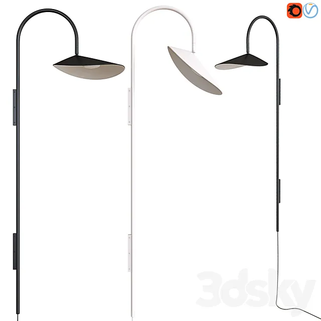 Ferm Living Arum Wall Lamp Tall 3D Model Ferm Living Arum Wall Lamp Tall 3D Model