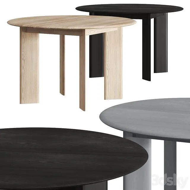 Ferm Living Bevel Round Dining Table 3D Model