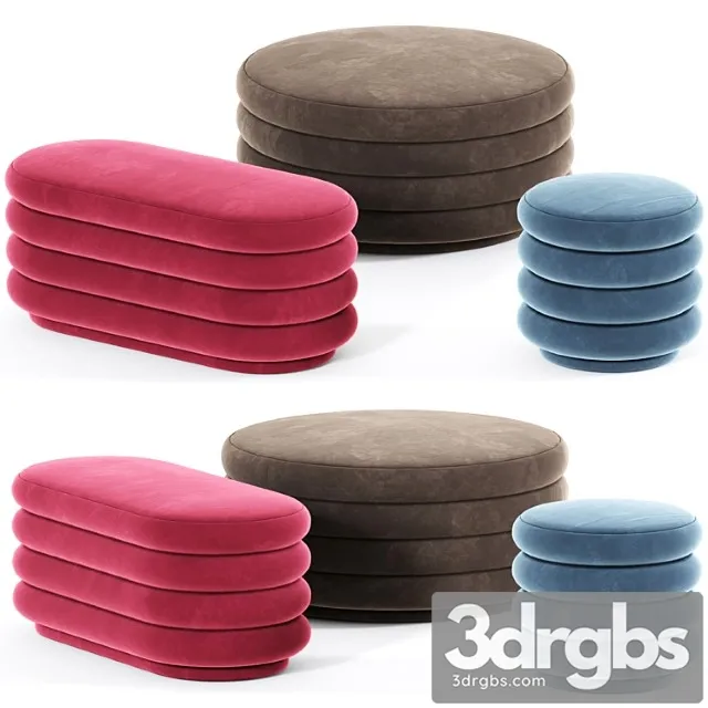 Ferm living pouf round 2 3D Model Download