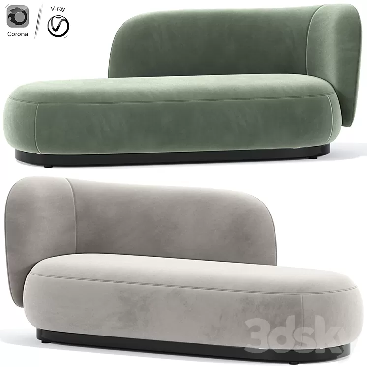 Ferm Living Rico Divan Chaise Lounge 3D Model Free Download