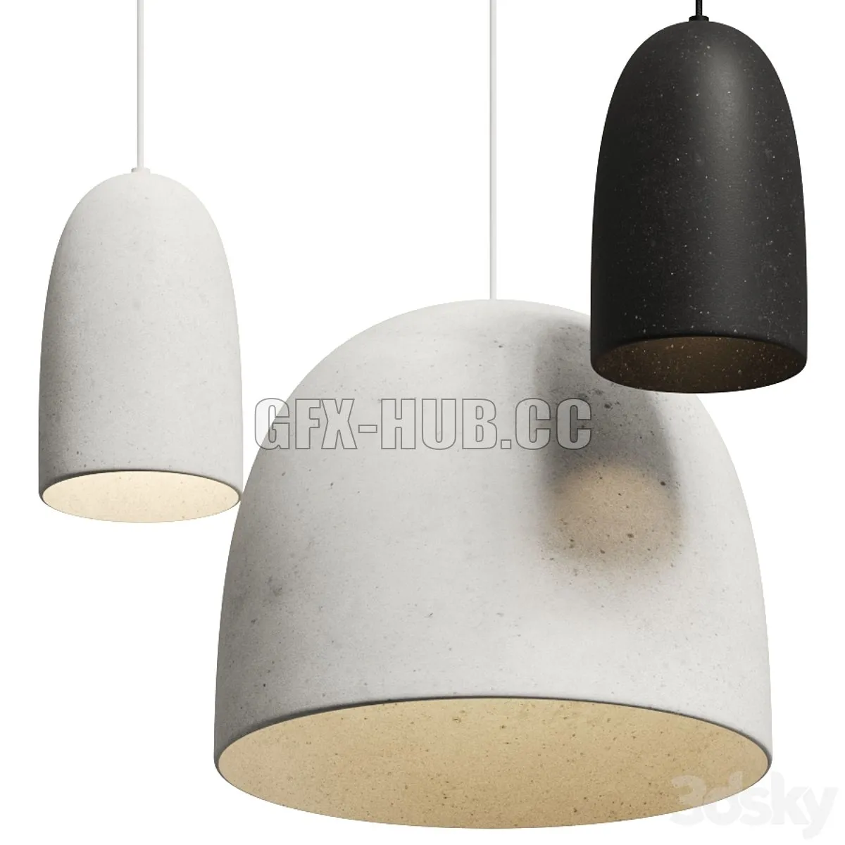 Ferm Living Speckle Pendant Lamps 3D Model Ferm Living Speckle Pendant Lamps 3D Model