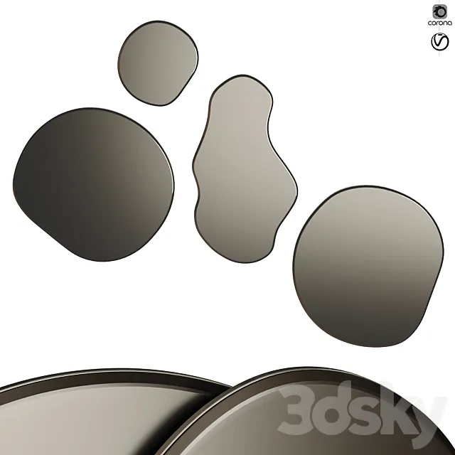 Ferme Living Pond Luxury Mirror 3D Model