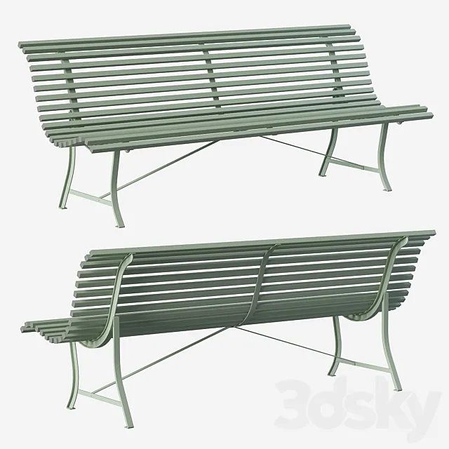 Fermob Louisiane Bench 3DModel Fermob Louisiane Bench 3DModel