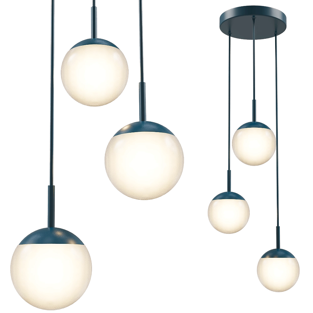 Fermob – Pendant lamp triple Mooon 3D Model