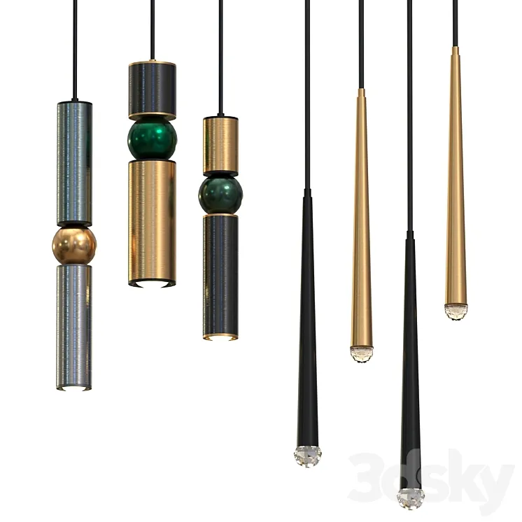 Ferrand & STYLUS ONE Chandeliers Lampatron 3D Model Free Download