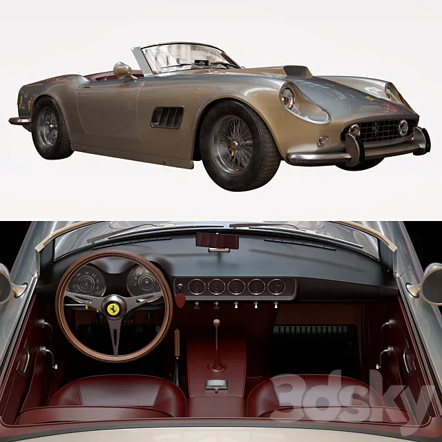 Ferrari 250 GT SWB California Spyder (V_ray) 3D Model