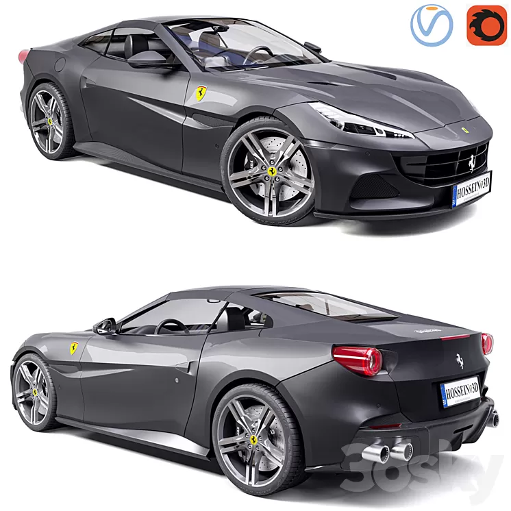 Ferrari Portofino 3D Model Free Download - 3DSKY Decor Helper