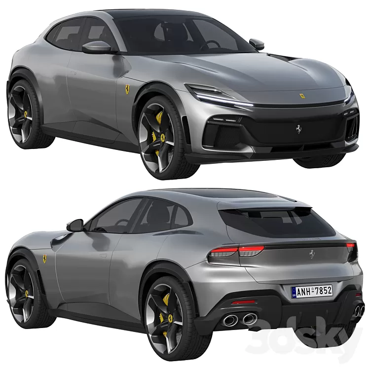 Ferrari Purosangue 3D Model Free Download