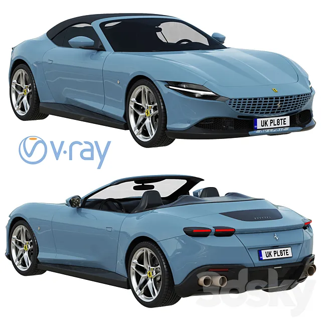 Ferrari Roma Spider 3D Model