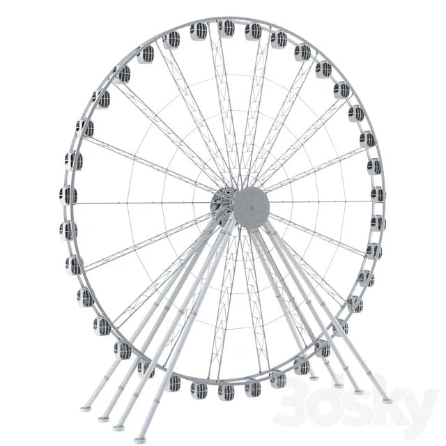 Ferris wheel 55 meters 3D Model Ferris wheel 55 meters 3D Model