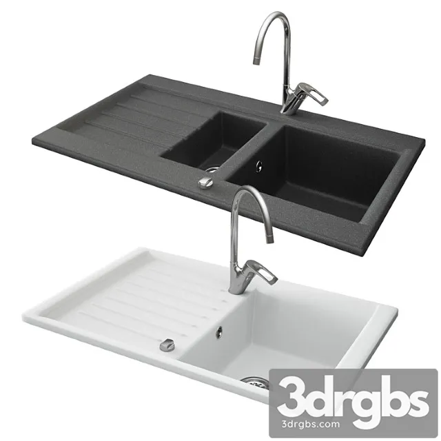 Ferro Kitchen Sinks 1 3D Model Download