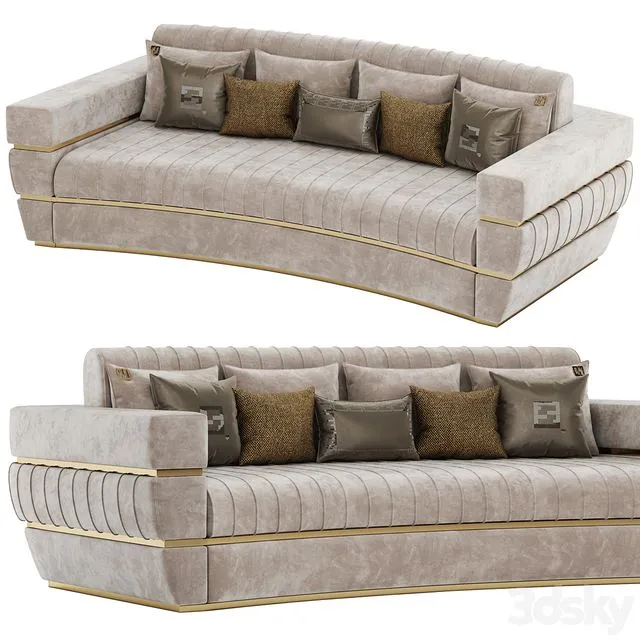 Fertini Casa Luxury Signature Sofa 3D Model Fertini Casa Luxury Signature Sofa 3D Model